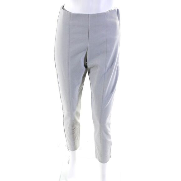 MM. La Fleur Womens Side Zipped Flat Front Buttoned Tapered Pants Gray Size 4 - Picture 1 of 7